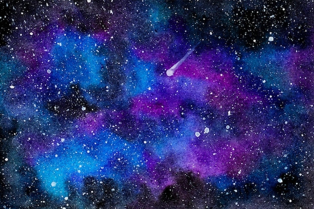 абстрактная красочная туманность со звездным небом на фоне глубокого космоса