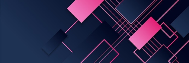 Vector abstract black pink colorful polygon banner design template colorful tech web banner with geometric shapes backdrop and gradient colors vector graphic design banner pattern presentation background