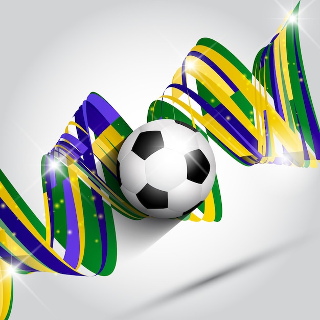 Абстрактный футбольный или футбольный фон с использованием цветов флага Бразилии