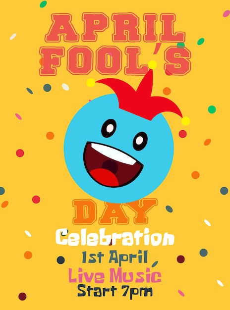 Вектор Плакат для вечеринки на день дураков в апреле дизайн постов в социальных сетях