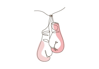 Boxing gloves drawings
