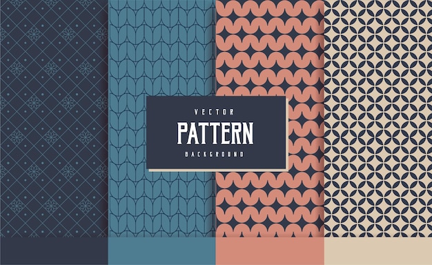 Vector background pattern geometric seamless collection