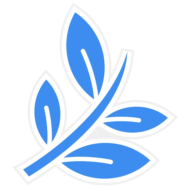 Vector a blue and white logo with a leaf that says  leaf