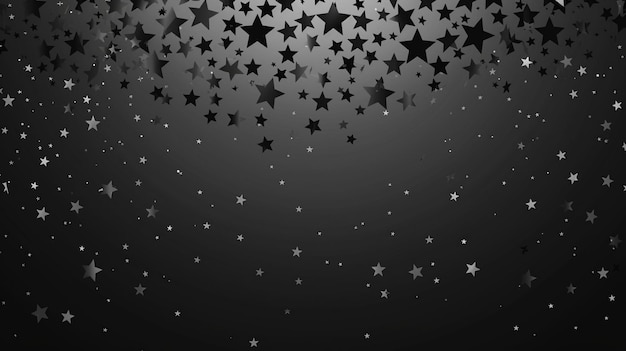 Vector a black and white background with stars