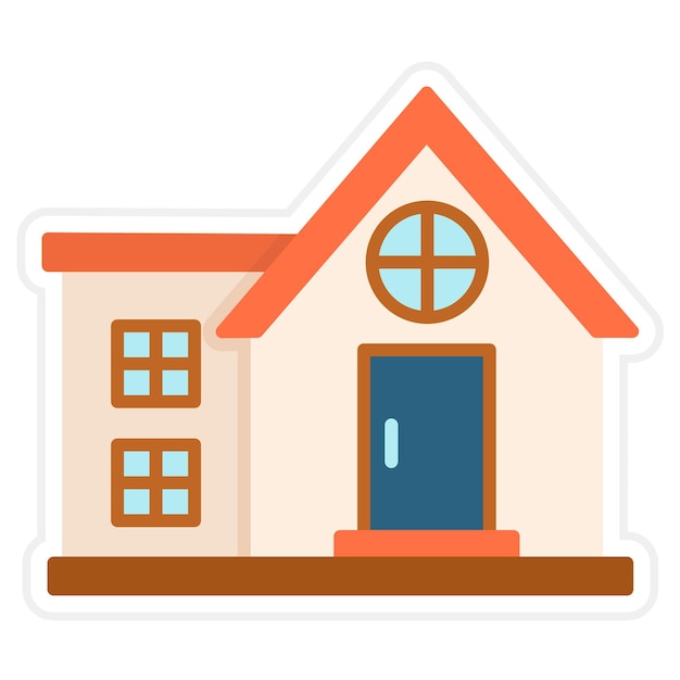 Vector bungalow-icon vectorbeeld kan worden gebruikt voor type huizen