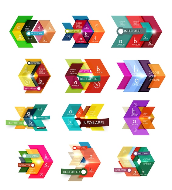 Vector business infographics templates