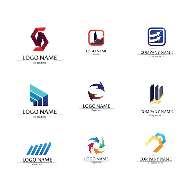 Vettore icona aziendale e grafica vettoriale di progettazione del logo