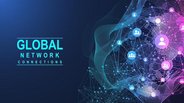 Global network connection concept netwerkcommunicatie