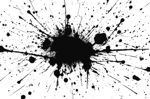 Vector grunge texture splashes of paint black drops grunge background vector textured
