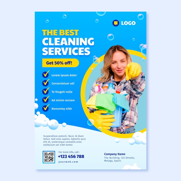 Gradient cleaning service template