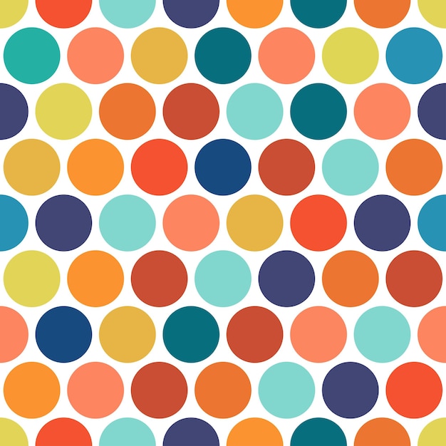 Dotted colorful seamless geometric pattern Vector background