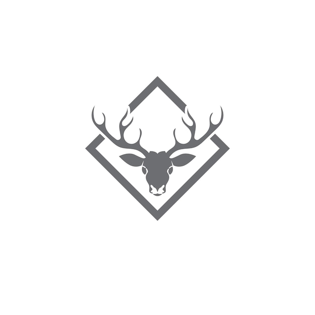Deer antler ilustration logo vector
