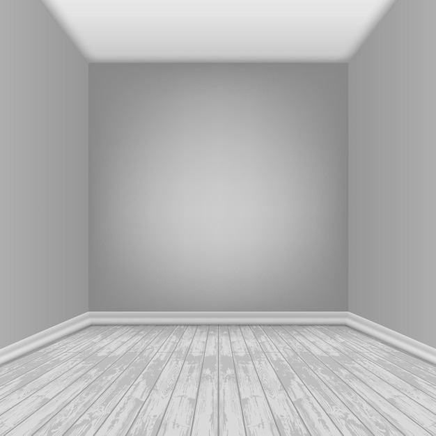 Vector empty room with laminate floor
