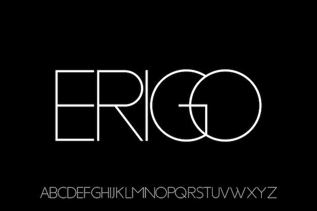 Vector elegant alphabet font vector set