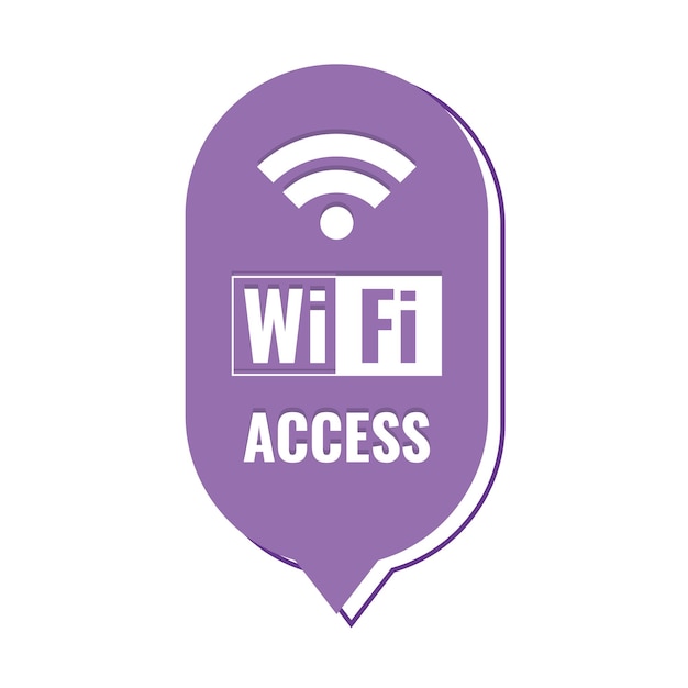 Этикетка доступа к Wi-Fi Вектор