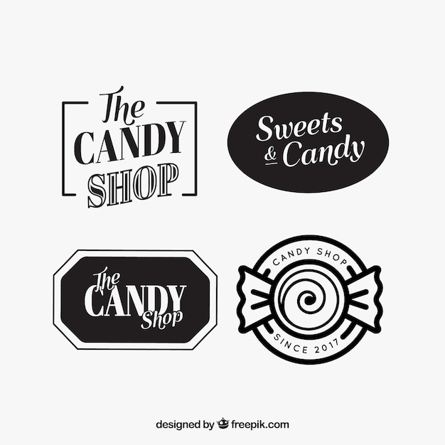Фантастические логотипы для конфеты магазинов