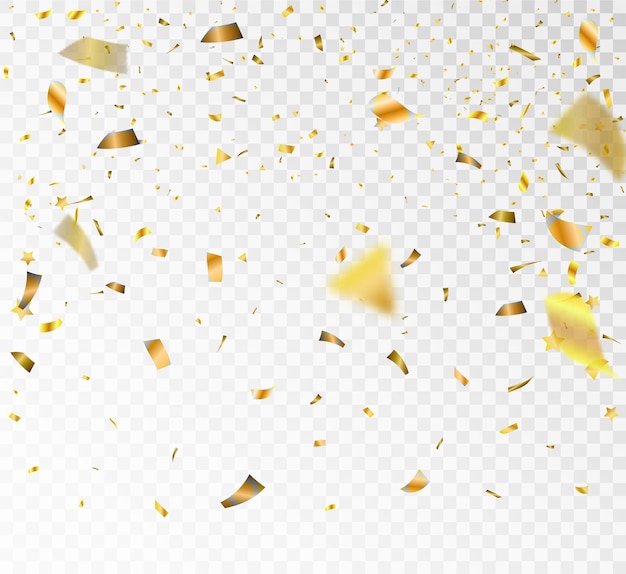 Feestelijke vectorillustratie met confetti geïsoleerd op witte achtergrond