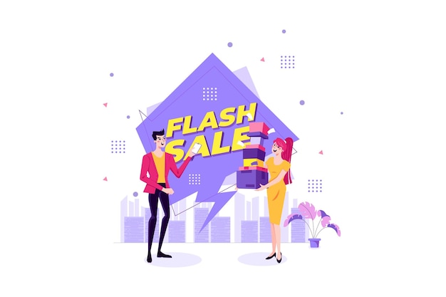 Вектор Предложение по продаже flash