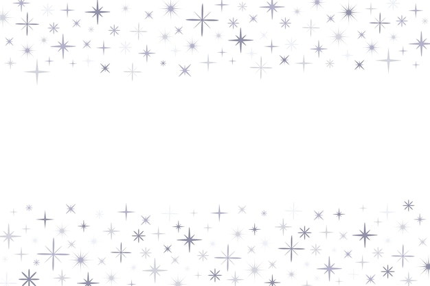 Плоский дизайн фона серебряных звезд