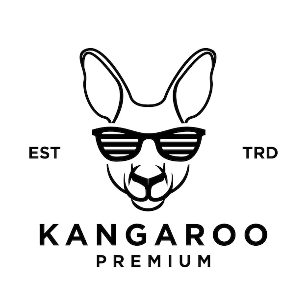Vector kangaroo logo icon design illustration