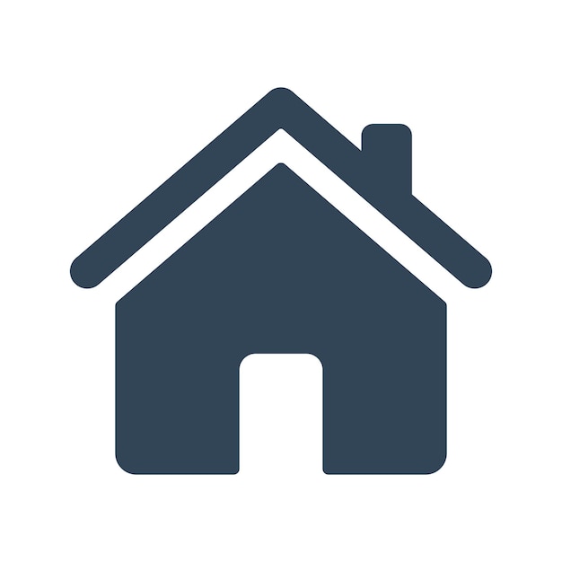 Vector home symbol. house black pictogram. home page concept.