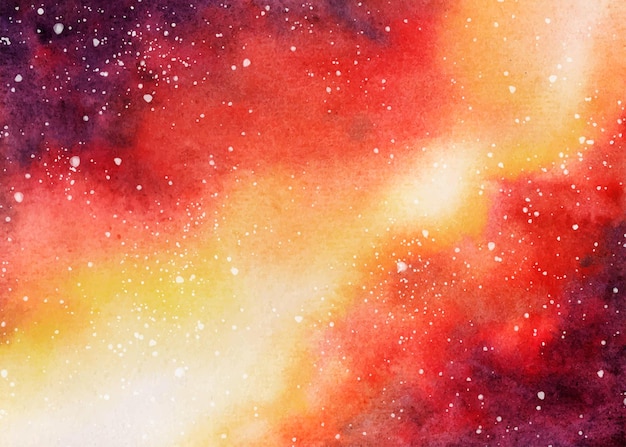 Vector hand painted watercolor galaxy background with stars