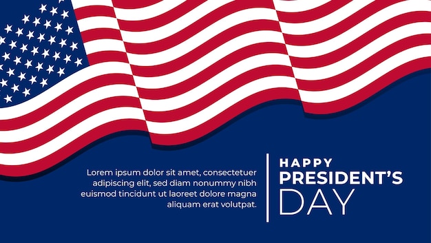 Happy president's day vector background template