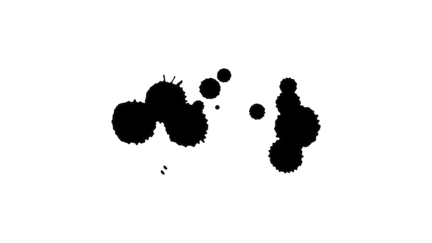 Vector ink splash collectionset of black ink blots