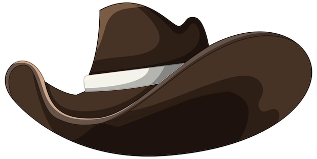 Vector isolated simple cowboy hat cartoon illustration