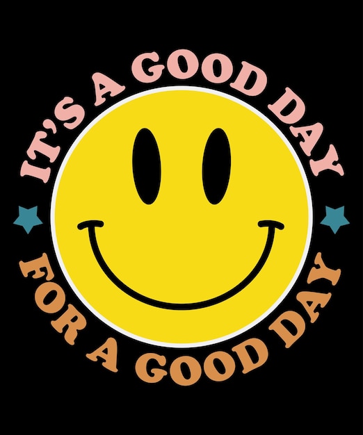 It's a good day for a good day, Reading book smiley face vector design