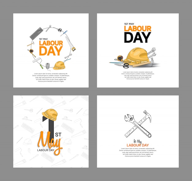 Вектор День труда вектор дизайн плаката
