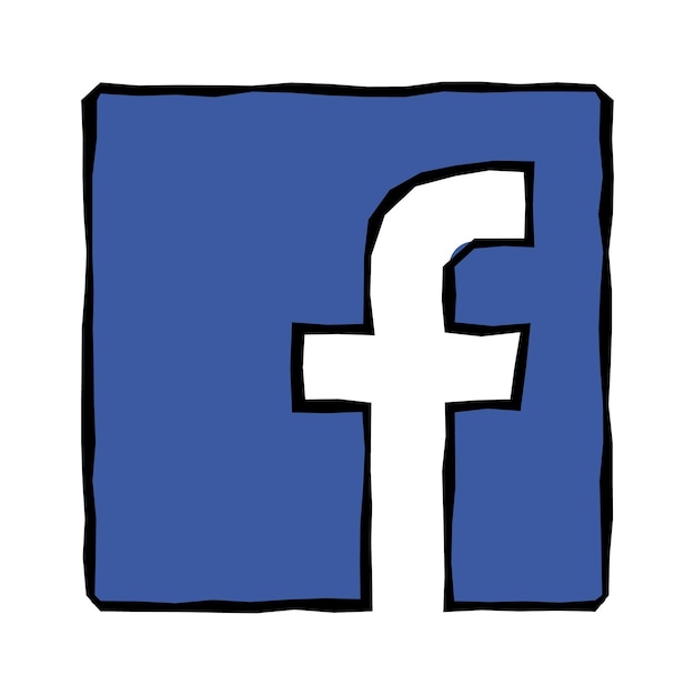Vector letter f icon social media icon facebook icon