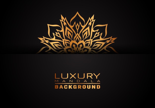 Роскошный декоративный фон с логотипом мандалы, стиль арабески
