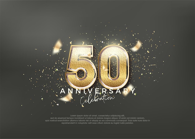 Vector luxurious and elegant number 50th premium design for celebration premium vector for poster banner celebration greeting