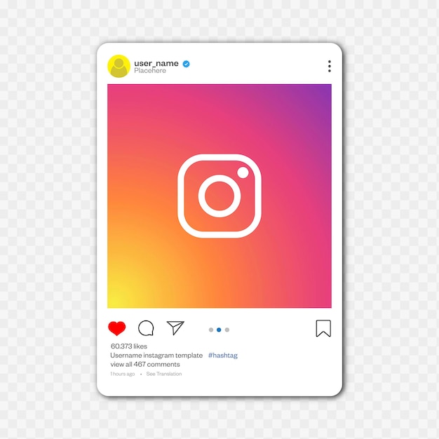 Vector mockup van een sjabloon voor instagram-posts