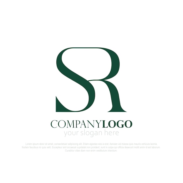 Monogram logo elegant SR