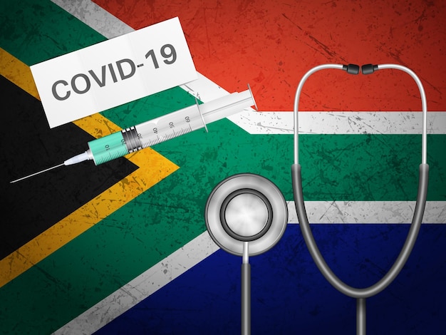 Медицинское оборудование на флаге Южной Африки