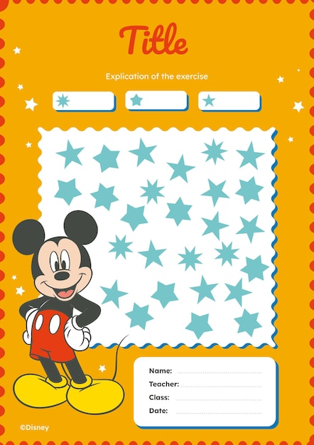 Mickey Mouse Counting Worksheet