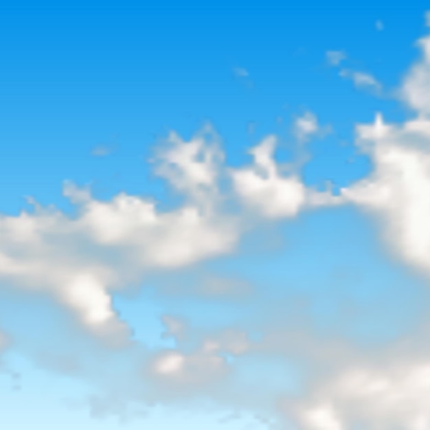 Вектор Естественный фон с облаком на голубом небе реалистичное облако на голубом фоне векторная иллюстрация