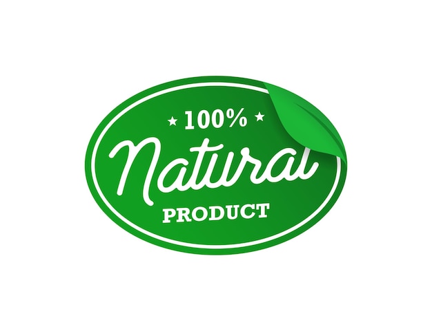 Вектор Сертифицированная марка натурального продукта