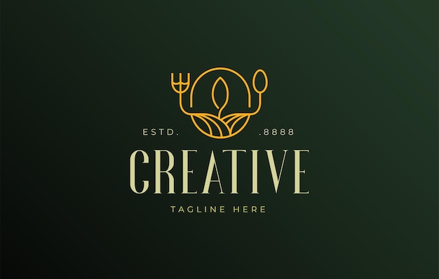 Вектор Шаблон дизайна логотипа ресторана природы