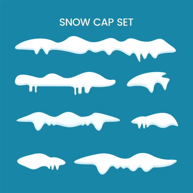 Snow cap logo collection for winter