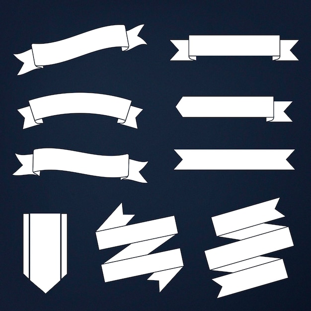 Vector set of mixed banners