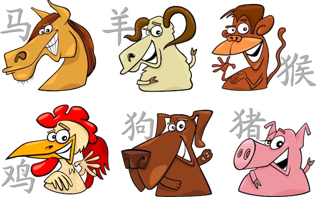 шесть знаков китайского зодиака