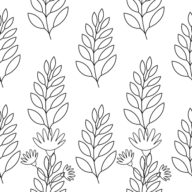 Vector spring line flowers for decoration and gift