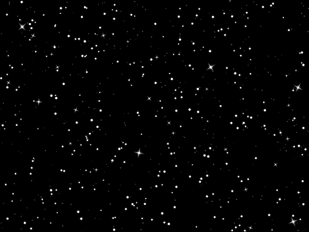 Vector starry sky in the dark