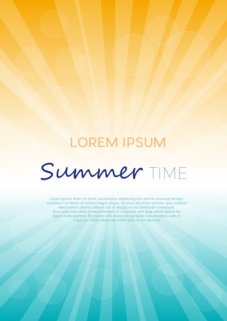 Summer time background with text