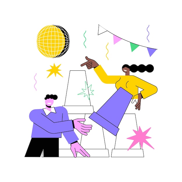 Вектор Абстрактная векторная иллюстрация игры для вечеринок