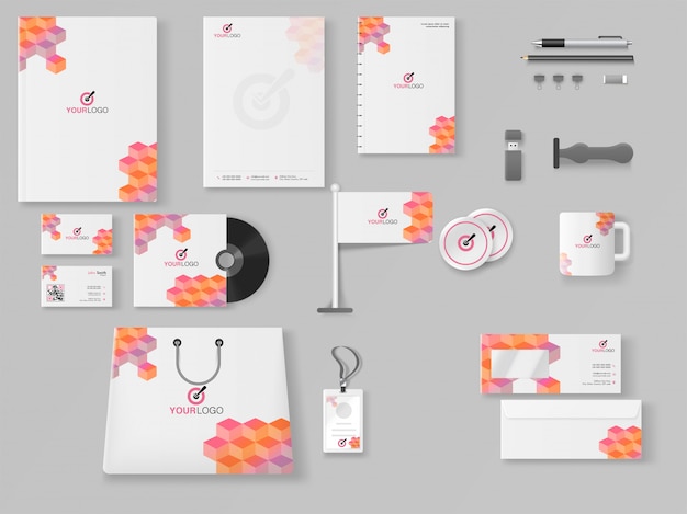 Vector professional business branding kit including letter head