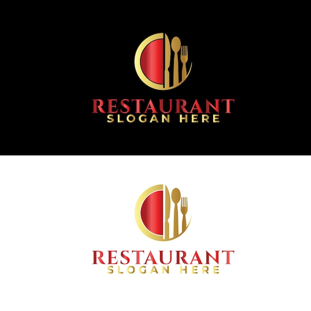 Вектор Дизайн логотипа ресторана